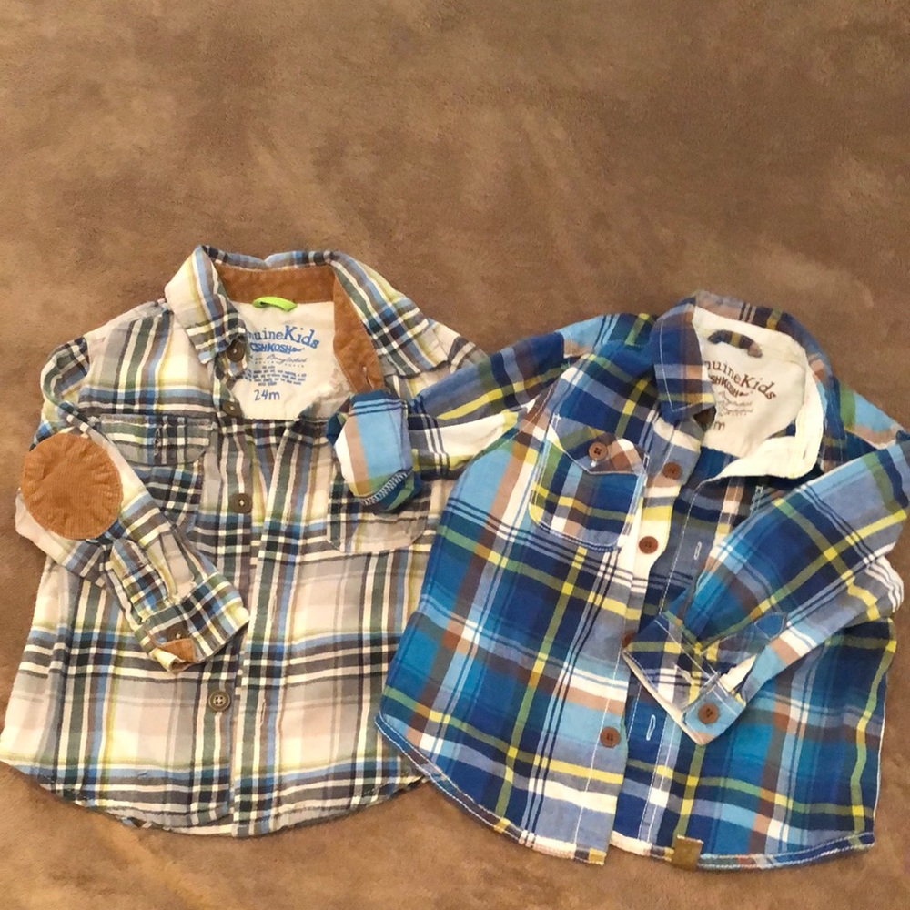 Two toddler long sleeve shirts.